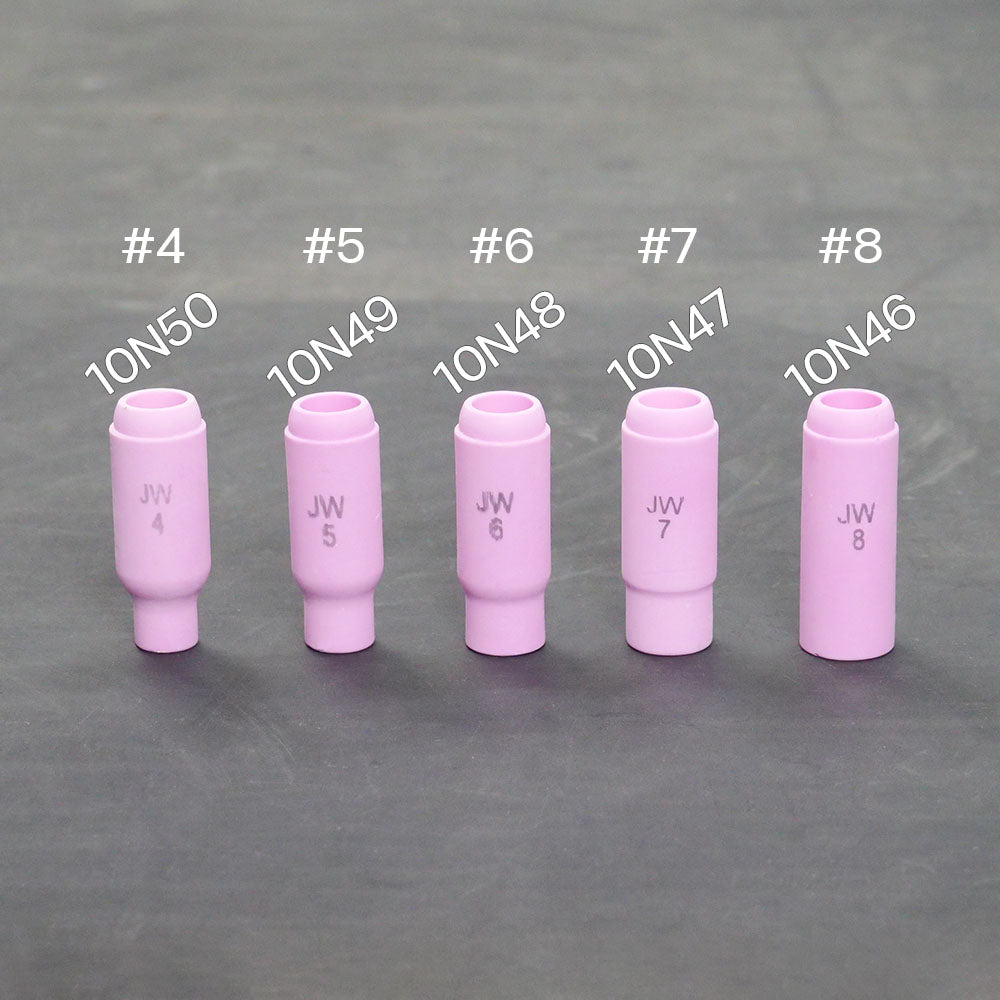JW TIG Nozzle ถ้วยชมพูเล็ก มีครบเลือกได้ทุกเบอร์ #4#5#6#7#8 รหัส 10N50/10N49/10N48/10N47/10N46