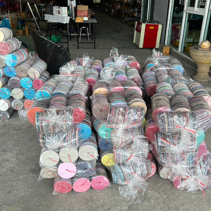 ลูกขัด ลูกผ้า ผ้ายีนส์ ผ้าสี ขัดเงา ขัดสแตนเลส หรือใช้ขัด วัสดุอื่นๆ กว้าง 5นิ้ว หนา 2หุน (แพค25ใบ)