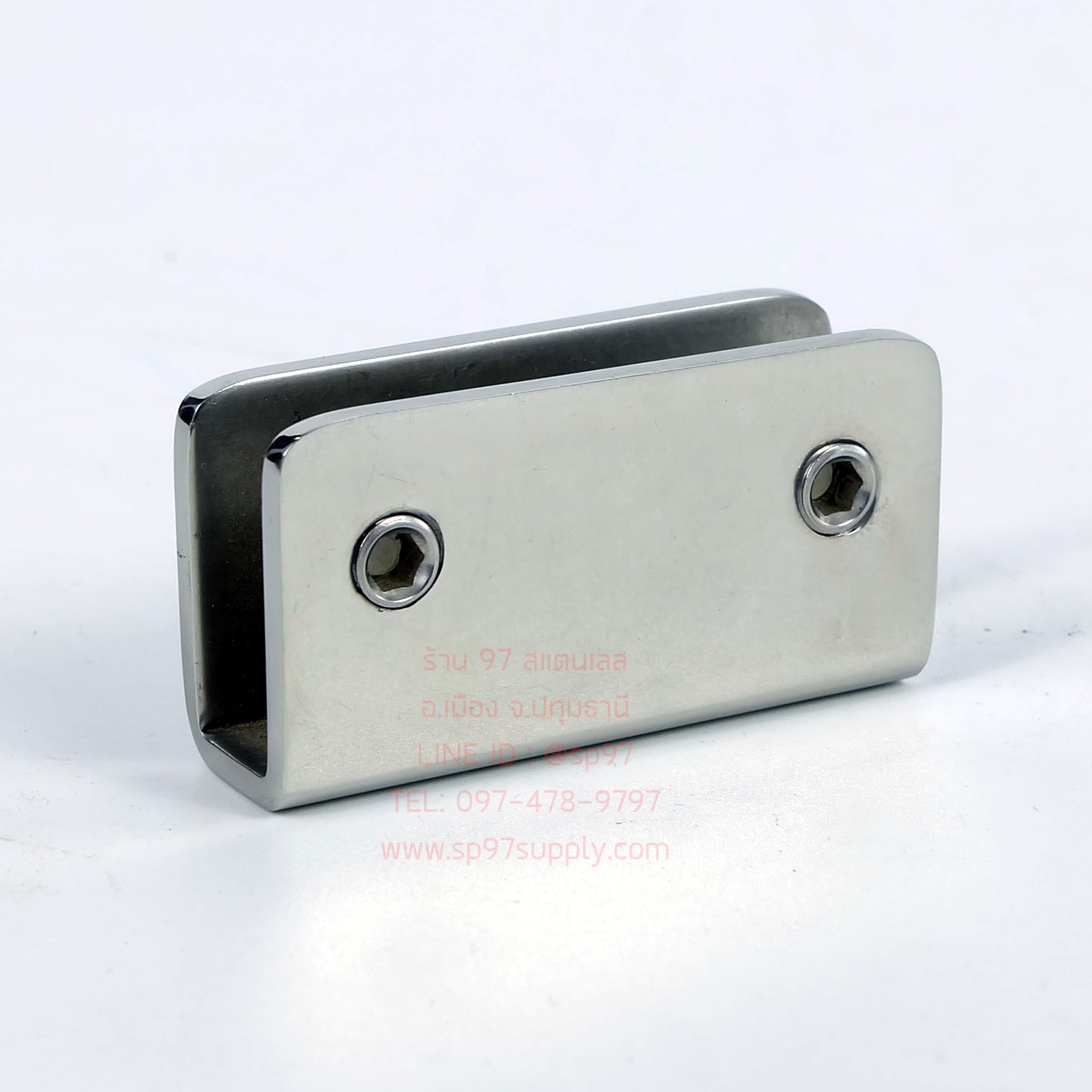 (โรงงานไทย) ตัวหนีบกระจก ตัวยึดกระจก สแตนเลส เกรด304 รหัส 507T (แบบไม่ต้องเจาะกระจก)