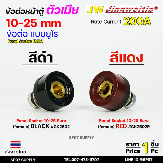 JW ข้อต่อ หน้าตู้ 10-25mm ยูโร ราคา ต่อ 1 ชิ้น Panel Sock Euro 10-25 เลือกสีได้ในตัวเลือกสินค้า