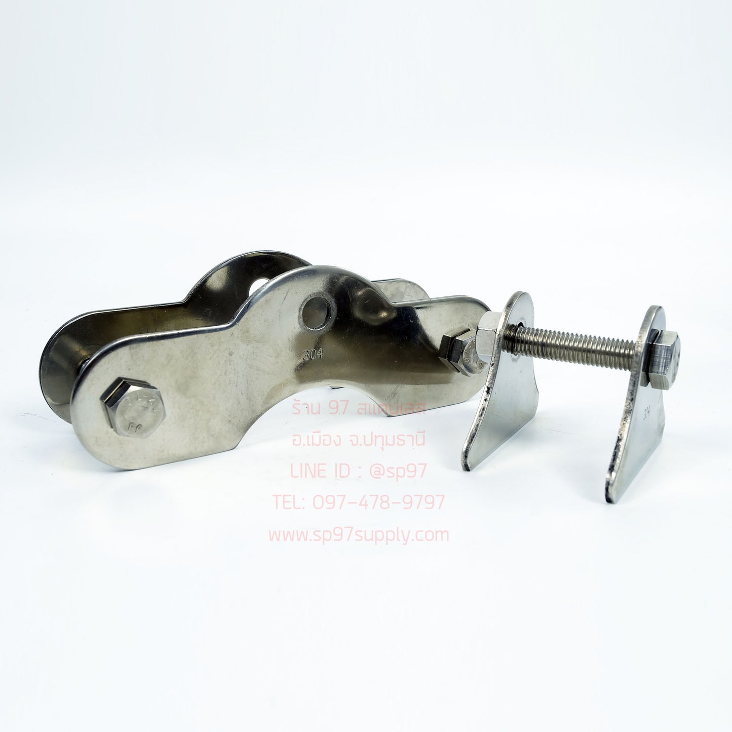 เฉพาะ เสื้อล้อคู่ ขาล้อคู่ สแตนเลส เกรด304 สำหรับ ล้อประตูบ้าน ประตูเลื่อน ใส่ลูกล้อได้ขนาด 2.5นิ้ว- 3นิ้ว - 4 นิ้ว