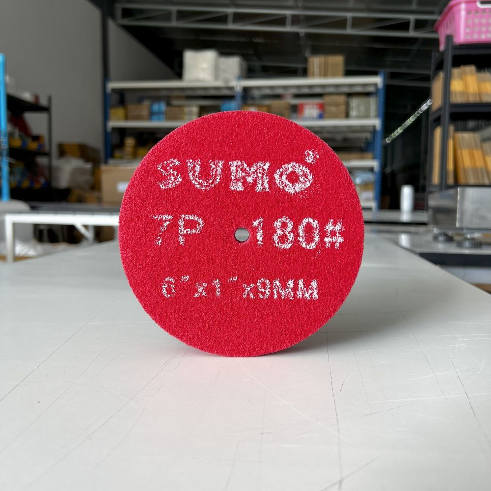 SUMO ลูกขัดใยสังเคราะห์ แดง 6"x1" 7P #180