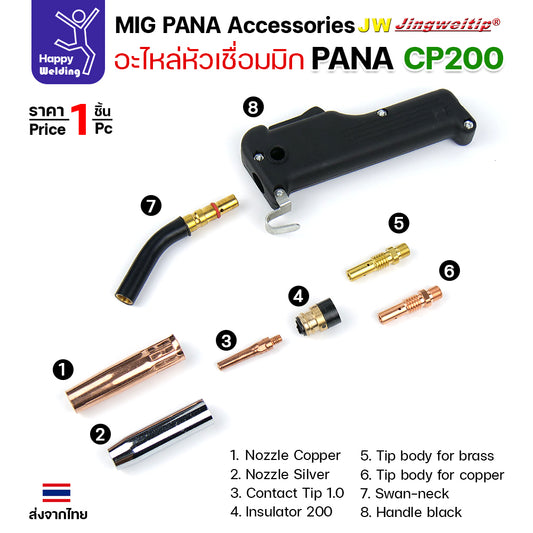 (อะไหล่ ด้ามเชื่อม MIG PANA200) รวมอะใหล่ทุกชิ้นของด้ามเชื่อมมิก PANA รุ่น 200 เลือกซื้อได้ไม่ผิดรุ่น ครบที่สุด