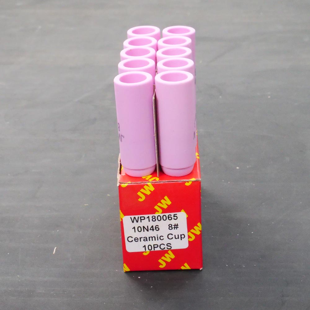 JW อะไหล่ด้ามเชื่อม Ceramic Nozzle ของ WP17/WP18/WP26 รหัส 10N46 ถ้วยเบอร์ 8 ขายแบบ 1 ตัว และเต็มกล่อง
