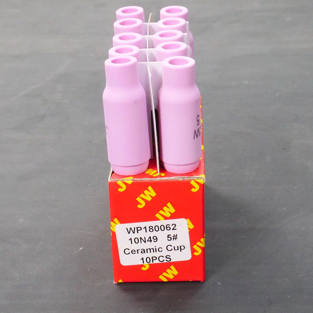 JW อะไหล่ด้ามเชื่อม Ceramic Nozzle ของ WP17/WP18/WP26 รหัส 10N49 ถ้วยเบอร์ 5 ขายแบบ 1 ตัว และเต็มกล่อง
