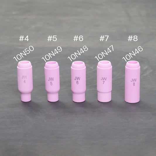 JW TIG Nozzle ถ้วยชมพูเล็ก มีครบเลือกได้ทุกเบอร์ #4#5#6#7#8 รหัส 10N50/10N49/10N48/10N47/10N46