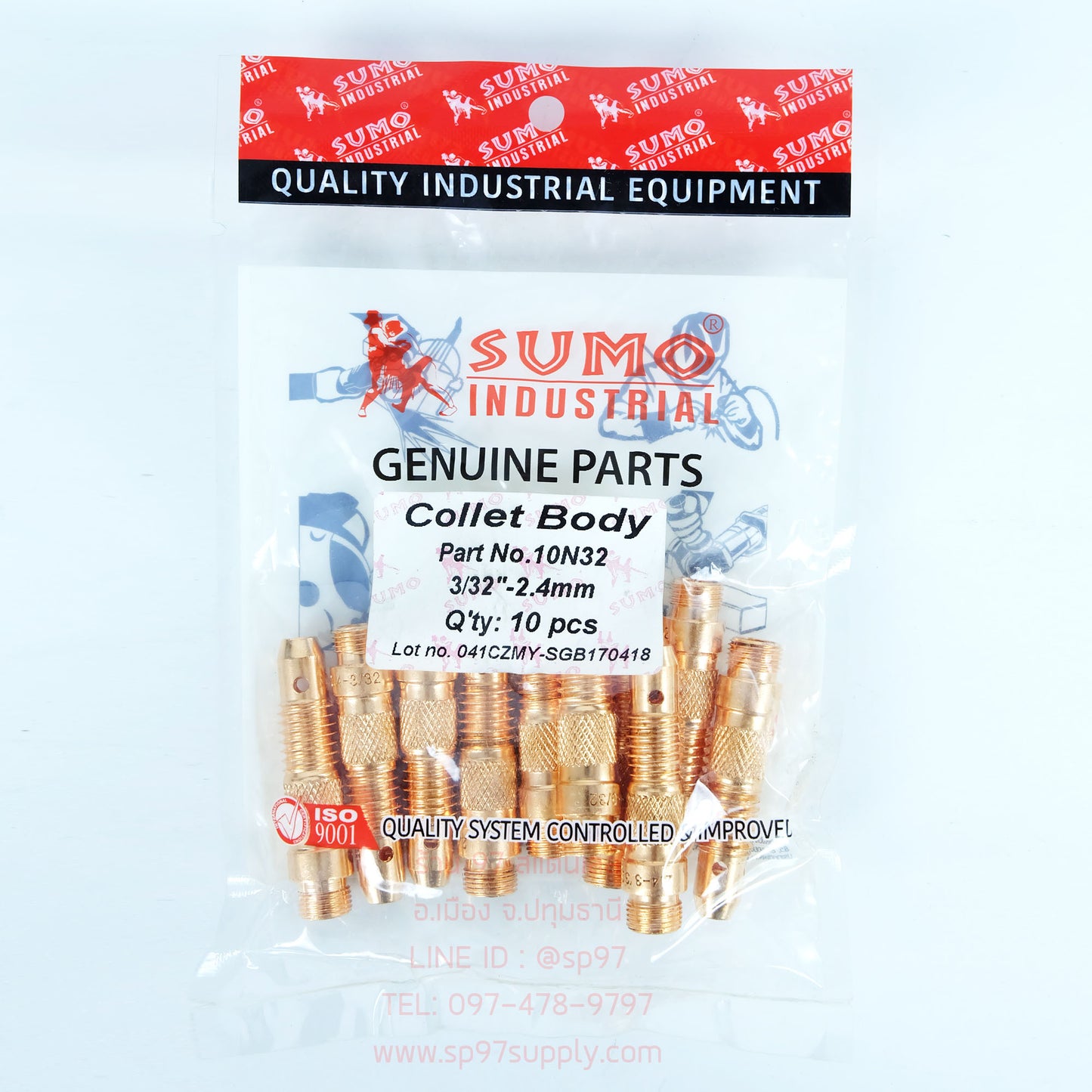 คอเลทบอดี้ ขนาด 2.4 / จำปานอกด้ามเชื่อมอาร์กอน (1ถุงมี 10ตัว)