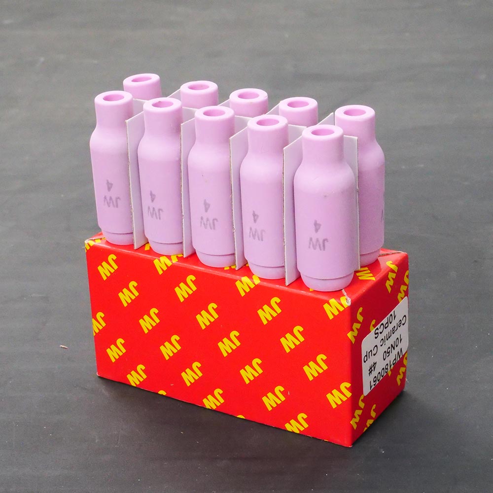 JW อะไหล่ด้ามเชื่อม Ceramic Nozzle ของ WP17/WP18/WP26 รหัส 10N50 ถ้วยเบอร์ 4 ขายแบบ 1 ตัว และเต็มกล่อง