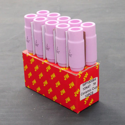 JW อะไหล่ด้ามเชื่อม Ceramic Nozzle ของ WP17/WP18/WP26 รหัส 10N47 ถ้วยเบอร์ 7 ขายแบบ 1 ตัว และเต็มกล่อง