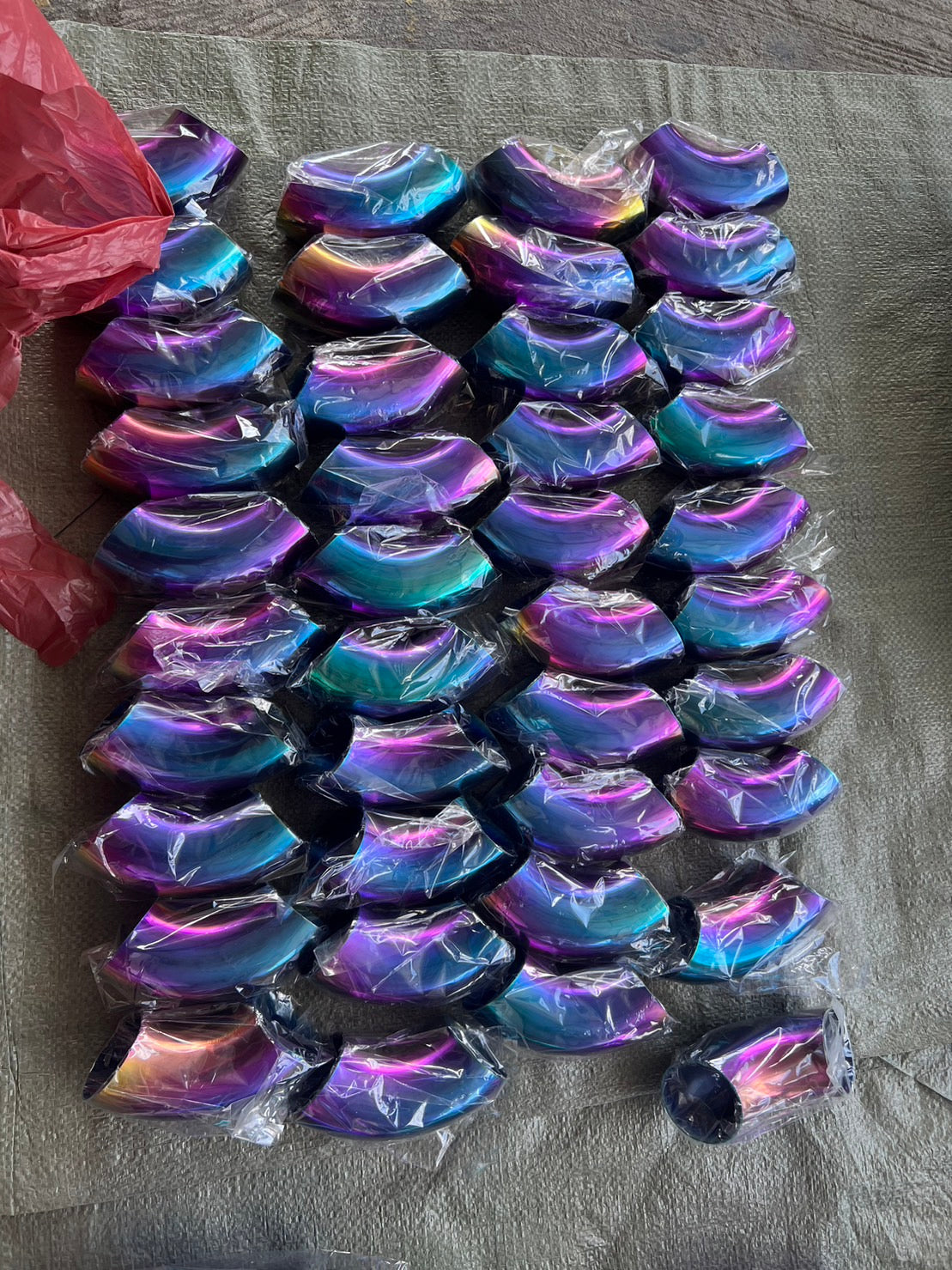 ข้องอไดร์สีไทเท เชื่อมได้ ข้องอสี สีรุ้ง งานไทย 90 องศา ไดร์สีรุ้ง (เลือกขนาดในตัวเลือกสินค้า) ไซส์ 3/4นิ้ว-4นิ้ว หนา1.2