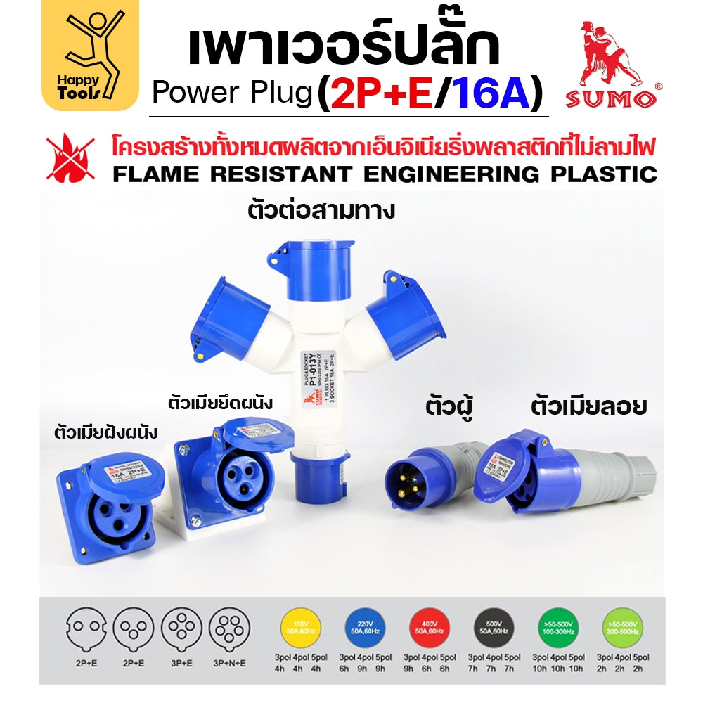 Sumo Power Plug พาวเวอร์ปลั๊ก ปลั๊ก อุปกรณ์เชื่อมต่อ ในงานอุตสาหกรรม ของซูโม่แท้ 100% (เลือกรูปแบบได้ในตัวเลือกสินค้า) ร