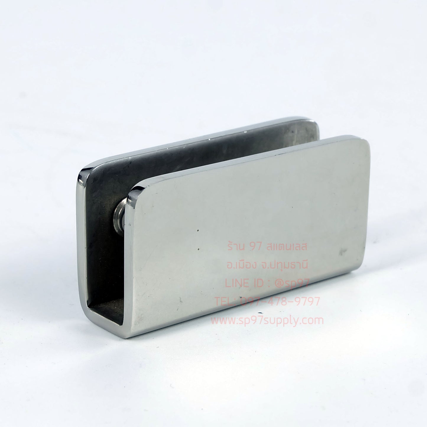 (โรงงานไทย) ตัวหนีบกระจก ตัวยึดกระจก สแตนเลส เกรด304 รหัส 507T (แบบไม่ต้องเจาะกระจก)