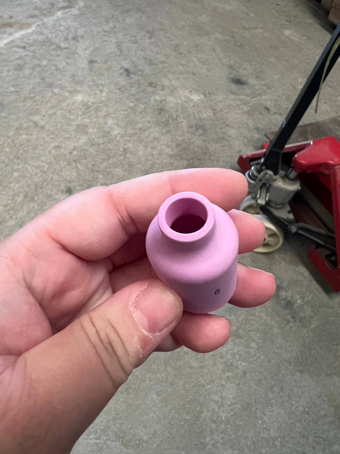 Nozzle ถ้วยกระเบื้องชมพู เบอร์ 6 สำหรับ Gas lens #54N16