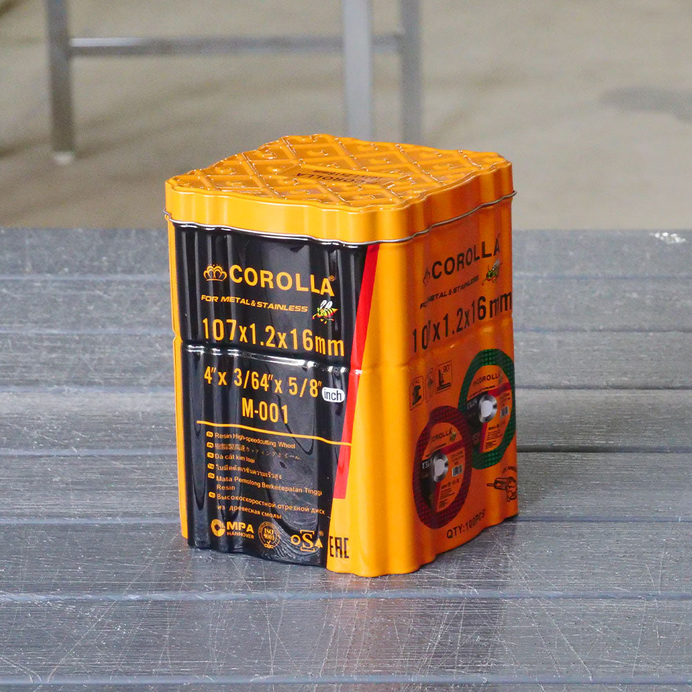 ใบตัดบาง ยี่ห้อผึ้งน้อย กล่องใหม่ของแท้ ตัดเหล็ก ตัดสเตนเลส 4นิ้ว หนา1.2มม ตัดคุ้มราคา เหมาะงานช่าง เต็มกล่อง100ใบ