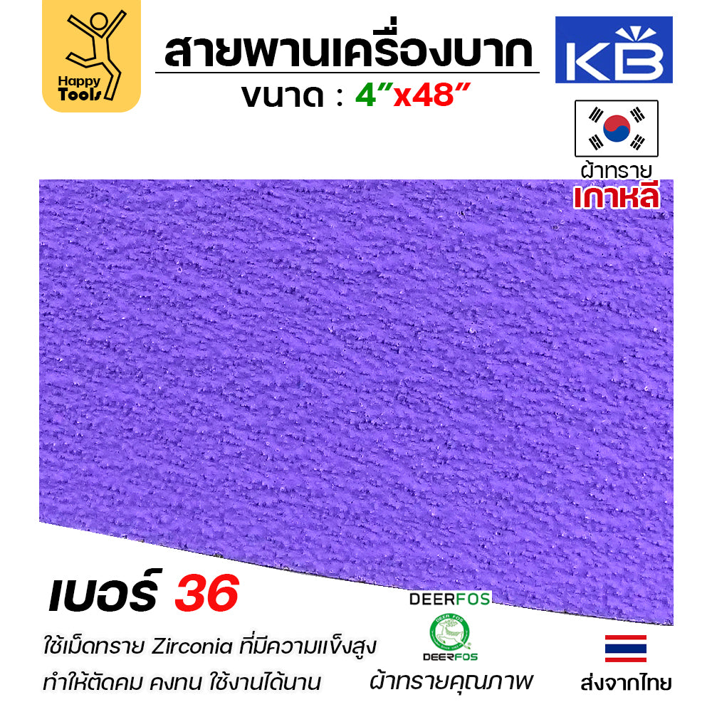 Kingsbrite สายพานเครื่องบากท่อ กว้าง 4 นิ้ว ใช้กับเครื่อง PJ2000 บากท่อเหล็ก/สแตนเลส บากได้คมดี รอยต่อาาสนิทไม่ขาดง่าย