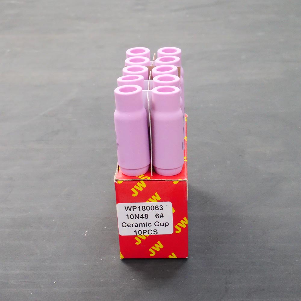 JW อะไหล่ด้ามเชื่อม Ceramic Nozzle ของ WP17/WP18/WP26 รหัส 10N48 ถ้วยเบอร์ 6 ขายแบบ 1 ตัว และเต็มกล่อง