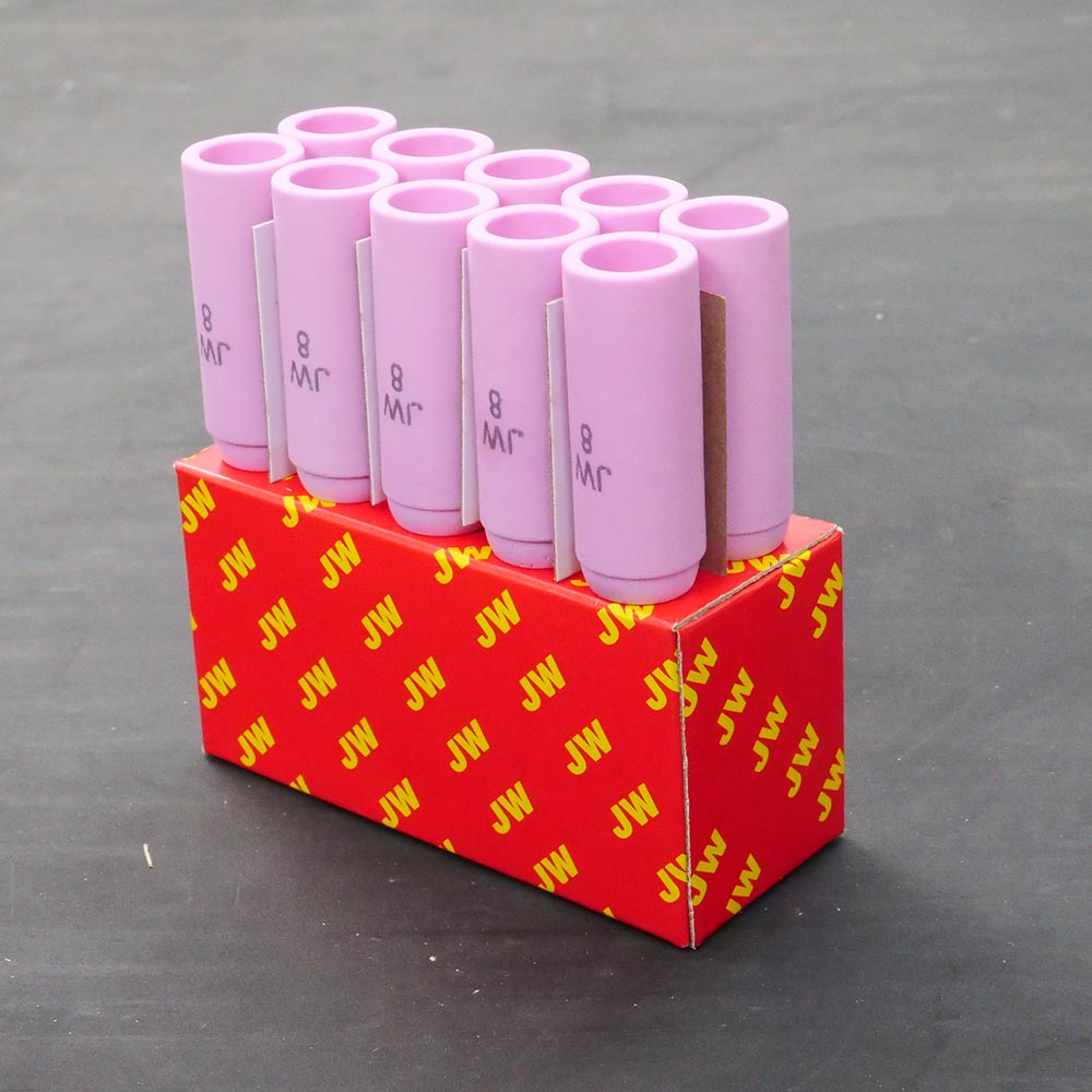 JW อะไหล่ด้ามเชื่อม Ceramic Nozzle ของ WP17/WP18/WP26 รหัส 10N46 ถ้วยเบอร์ 8 ขายแบบ 1 ตัว และเต็มกล่อง