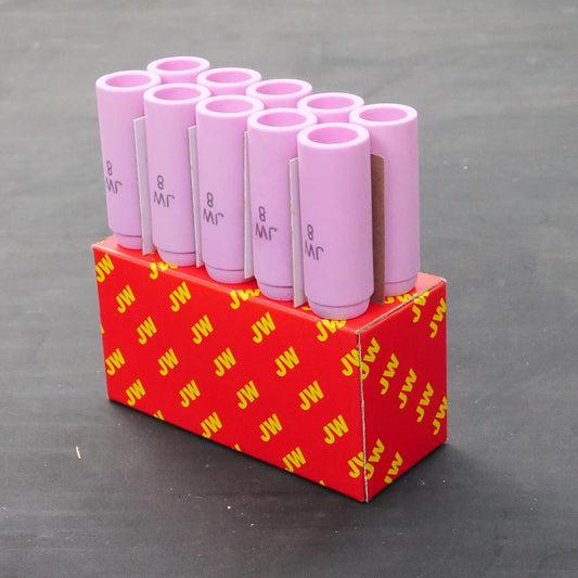 JW อะไหล่ด้ามเชื่อม Ceramic Nozzle ของ WP17/WP18/WP26 รหัส 10N46 ถ้วยเบอร์ 8 ขายแบบ 1 ตัว และเต็มกล่อง