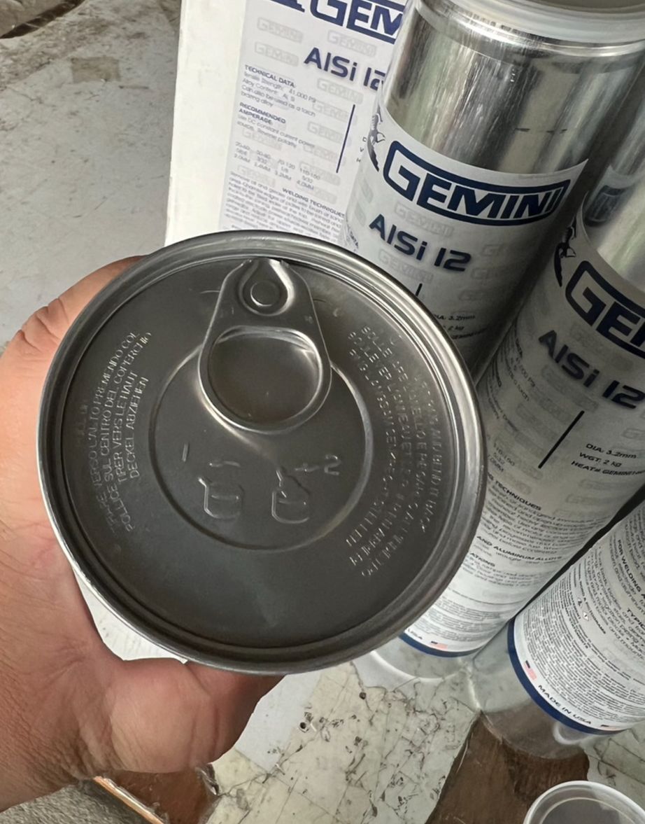 (กระป๋องละ 2กิโล) Gemini เจมินี่ ALsi12 ของแท้ 100% ลวดเชื่อมอลูมิเนียม ลวดเชื่อม ไฟฟ้า ผลิตจาก USA ขนาด 3.2x350 มิล