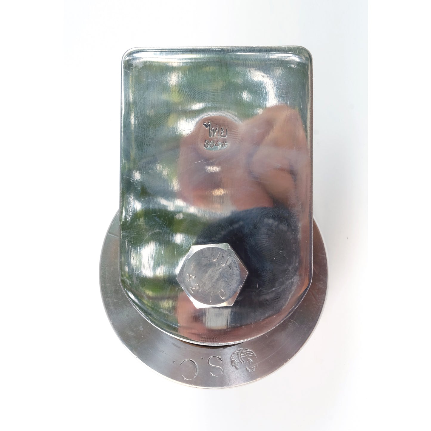 ชุด ล้อประตูบ้าน แบบเสื้อล้อเดี่ยว สแตนเลส304 ขนาด 3 นิ้ว ร่องวี (เสื้อล้อไทยแบบยาว)