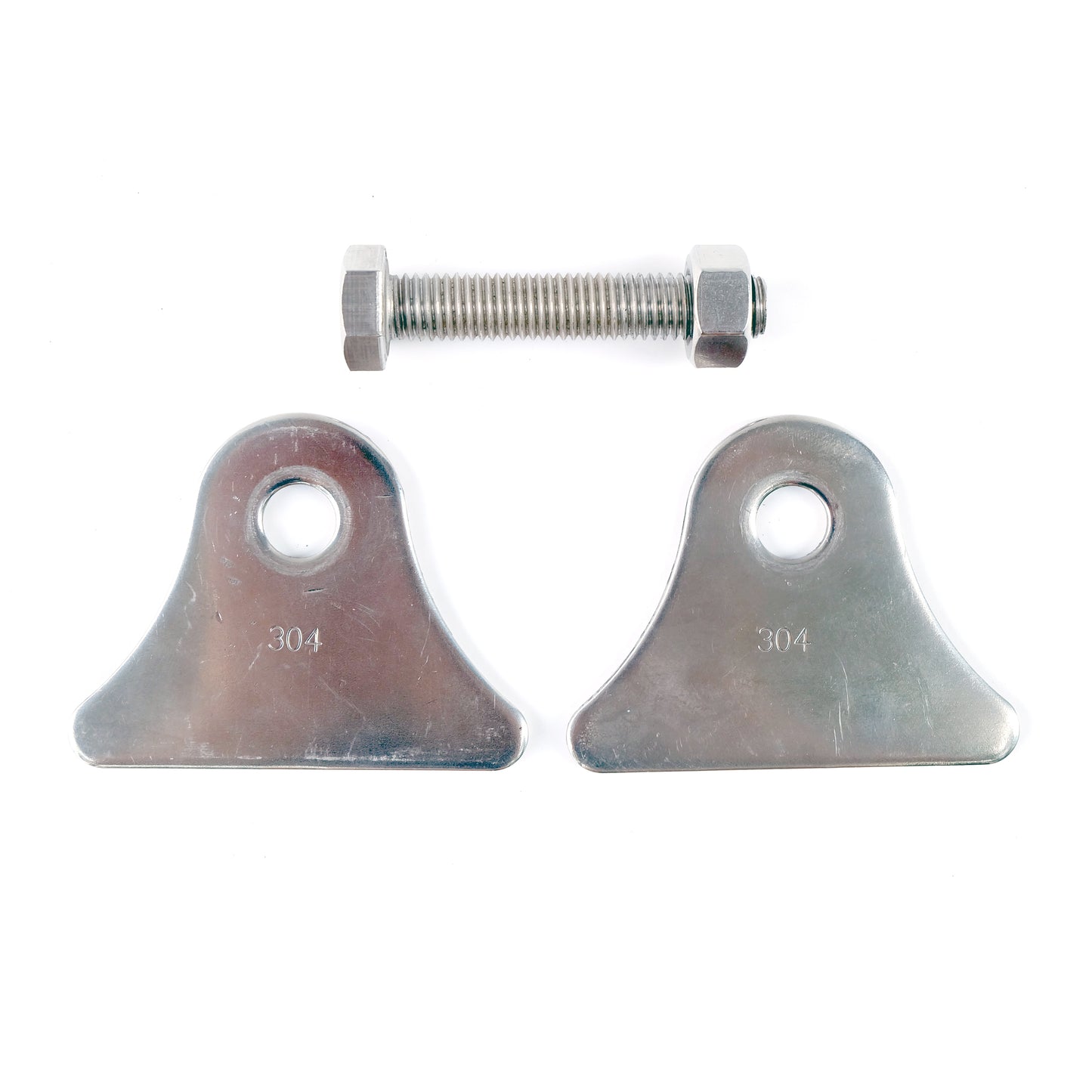 เฉพาะ เสื้อล้อเดี่ยว (สามเหลี่ยม) สแตนเลส เกรด304 สำหรับ ล้อเดี่ยว พร้อมสกรูสแตนเลส 4 หุน (ราคา 1 ชุด)