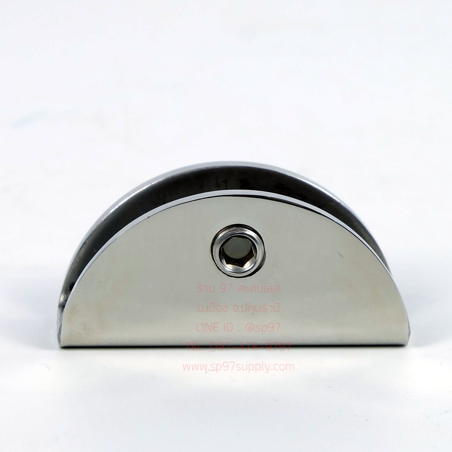 (โรงงานไทย) ตัวหนีบกระจก ตัวยึดกระจก สแตนเลส เกรด304 รหัส 501T (แบบไม่ต้องเจาะกระจก)