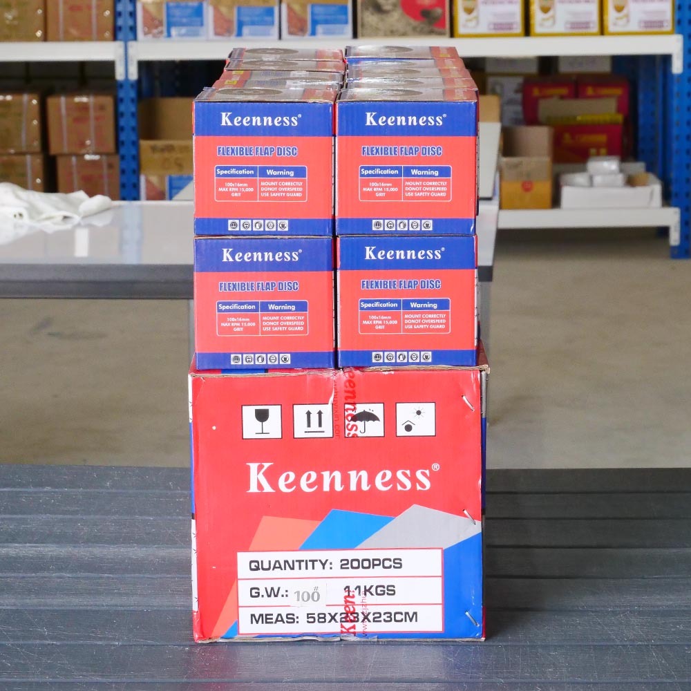 (เต็มลัง200ใบ)Keenness จานทรายซ้อน หลังอ่อน 4" เลือกเบอร์ได้ เข้าซอกดี คมดี คุ้มค่า เจียรเหล็ก เจียรสแตนเลส
