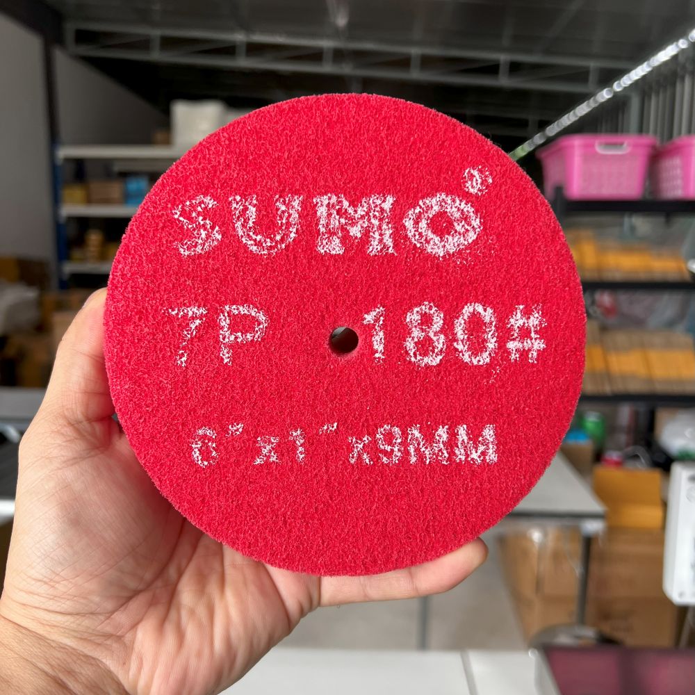 SUMO ลูกขัดใยสังเคราะห์ แดง 6"x1" 7P #180