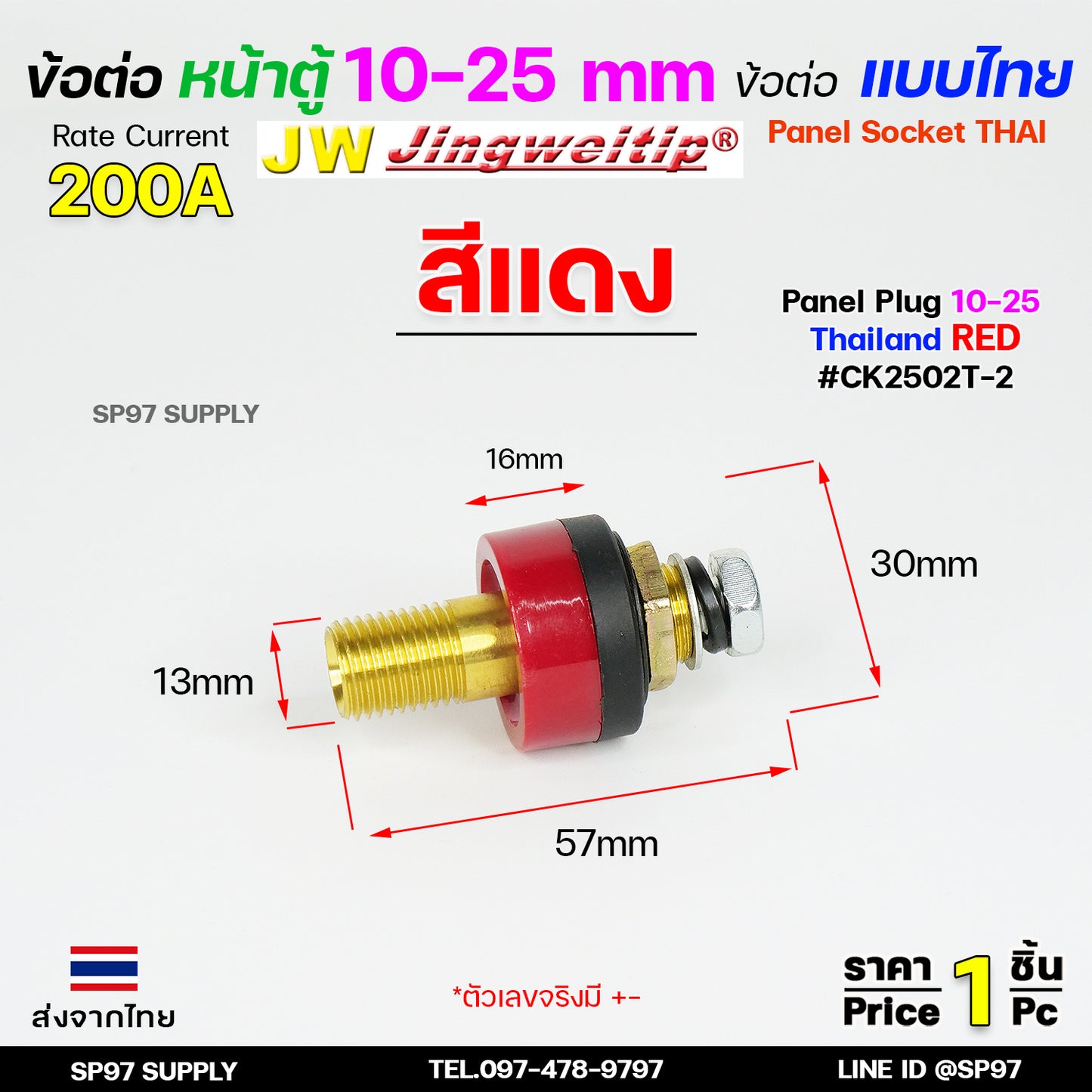 JW อะไหล่ตู้เชื่อมอาร์กอน ข้อต่อ ตู้เชื่อม 10-25 ไทย-ยูโร หน้าตู้ และ ท้ายสาย (เลือกรูปแบบและสีได้ในตัวเลือก) ราคา 1 ชิ้น