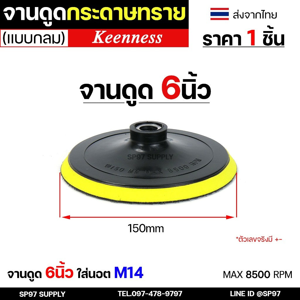 ขนแกะฟู (หลังสักหลาด) ขัดขนแกะ ลูกขนแกะ ขนาด 4นิ้ว 5นิ้ว 6นิ้ว 7นิ้ว ผ้าขัดเงารถขนสัตว์ บัฟเฟอร์ขนสัตว์ (1ชิ้น)