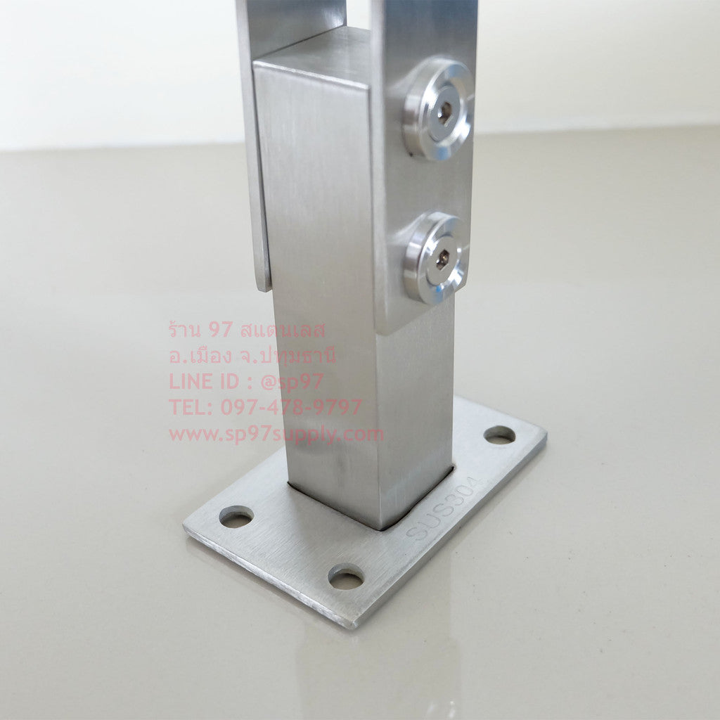 เสาสแตนเลส เสาราวกันตก สแตนเลสเกรด304 แถมฝาครอบฟรีทุกต้น (รหัส S4) ราคา 1 ต้น